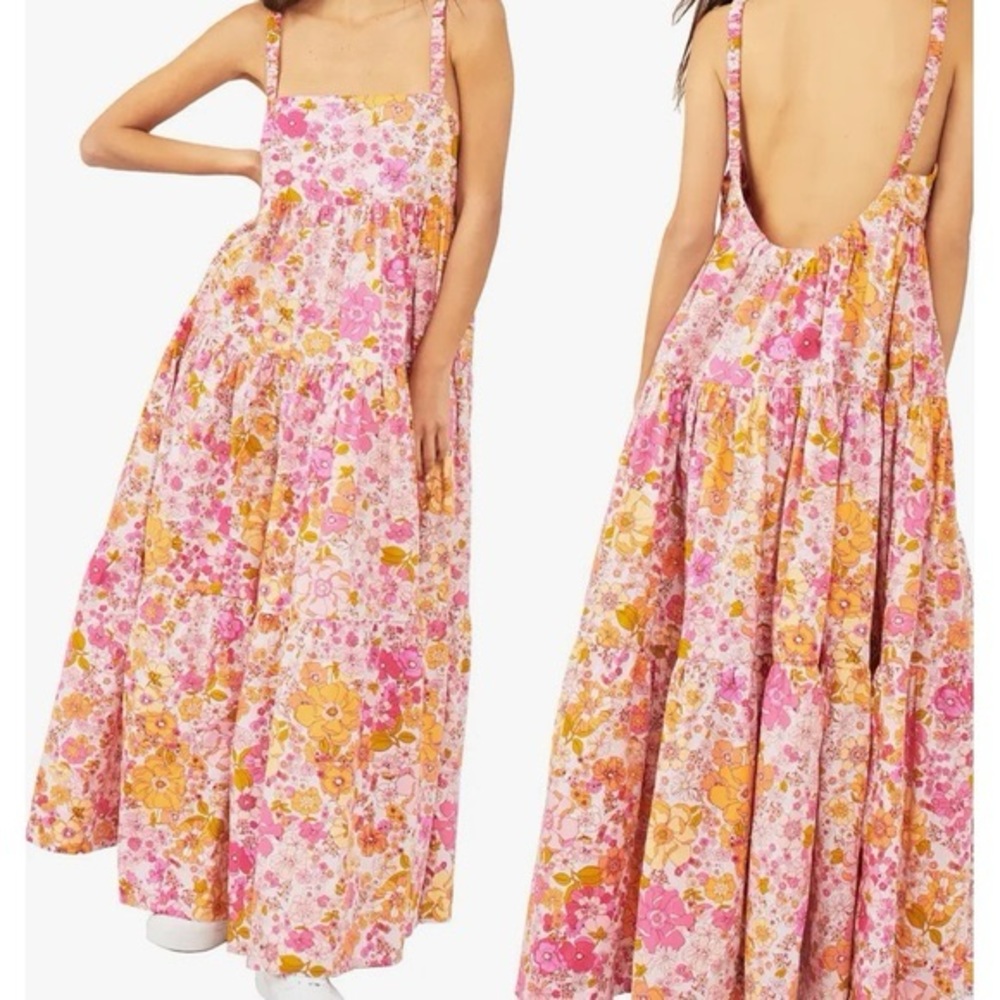 Free People Park Slope Maxi Drress - Blossom Combo Size Small sold out RARE